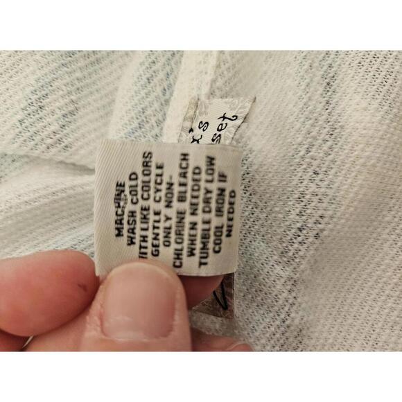 Isabella's Closet Medium White with turquoise stripes flowy cardigan or cover-up - Picture 5 of 5